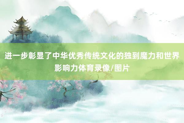 进一步彰显了中华优秀传统文化的独到魔力和世界影响力体育录像/图片