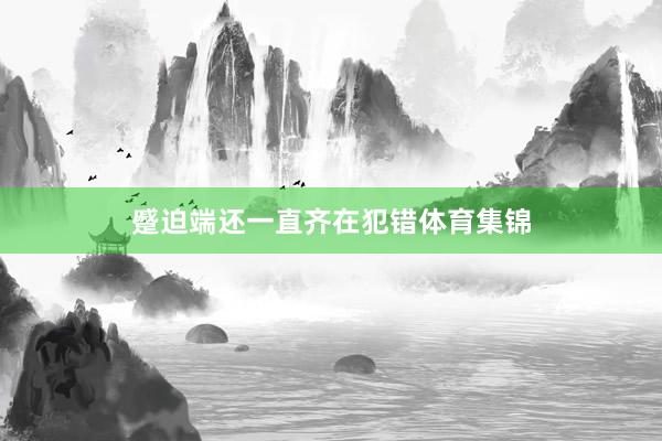 蹙迫端还一直齐在犯错体育集锦