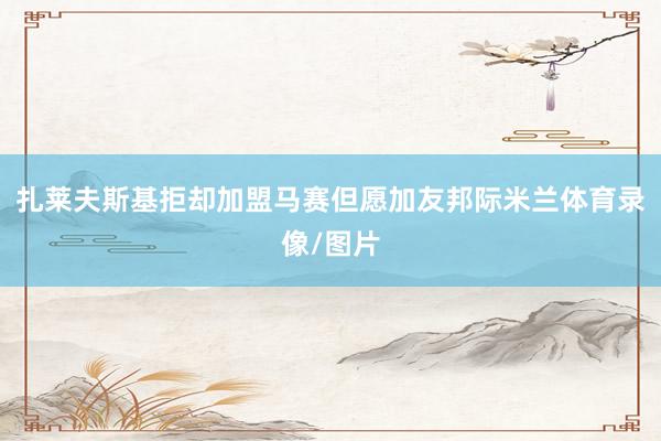 扎莱夫斯基拒却加盟马赛但愿加友邦际米兰体育录像/图片