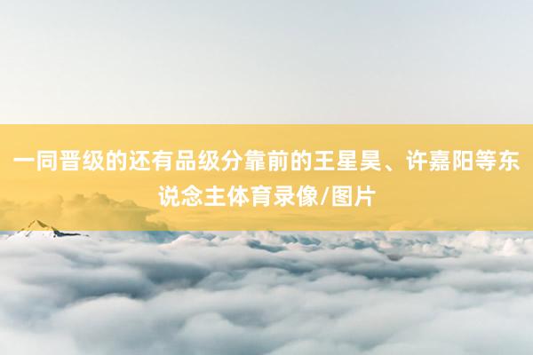 一同晋级的还有品级分靠前的王星昊、许嘉阳等东说念主体育录像/图片
