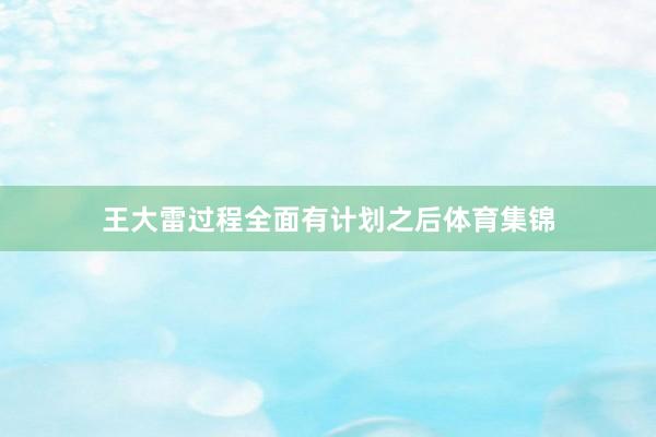 王大雷过程全面有计划之后体育集锦