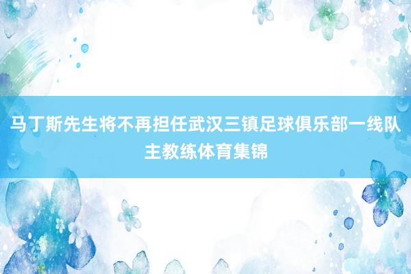 马丁斯先生将不再担任武汉三镇足球俱乐部一线队主教练体育集锦