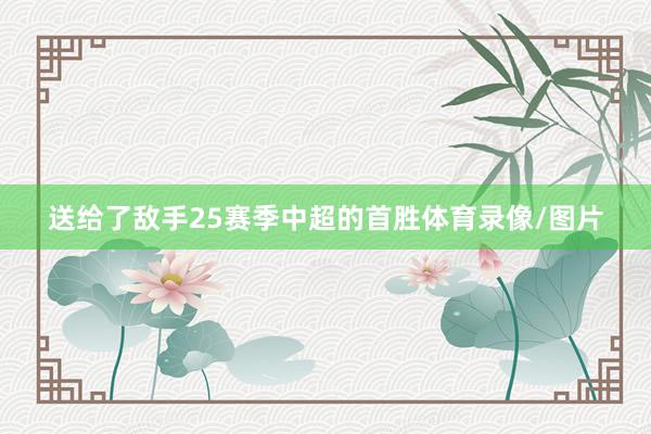 送给了敌手25赛季中超的首胜体育录像/图片
