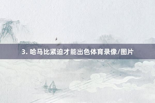 3. 哈马比紧迫才能出色体育录像/图片