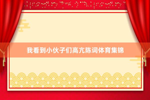 我看到小伙子们高亢陈词体育集锦