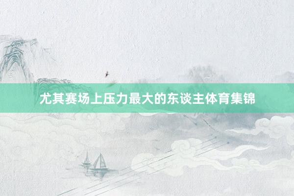 尤其赛场上压力最大的东谈主体育集锦