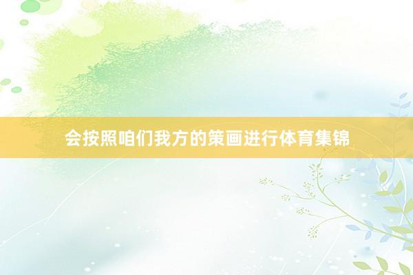 会按照咱们我方的策画进行体育集锦