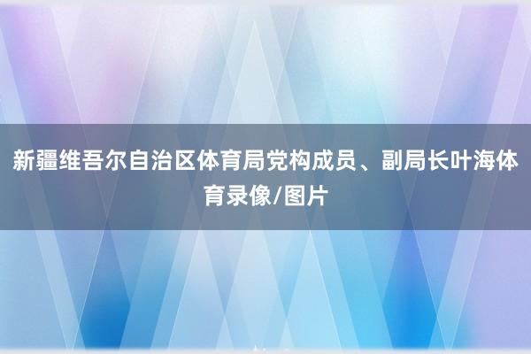 新疆维吾尔自治区体育局党构成员、副局长叶海体育录像/图片
