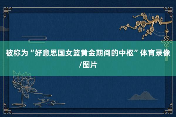 被称为“好意思国女篮黄金期间的中枢”体育录像/图片