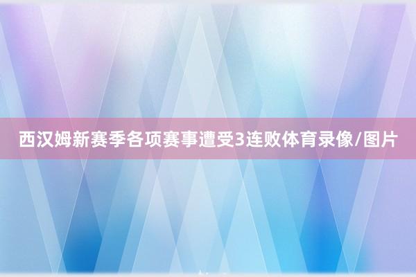 西汉姆新赛季各项赛事遭受3连败体育录像/图片