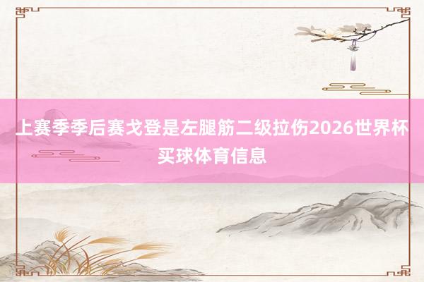 上赛季季后赛戈登是左腿筋二级拉伤2026世界杯买球体育信息
