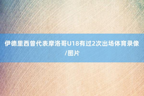 伊德里西曾代表摩洛哥U18有过2次出场体育录像/图片