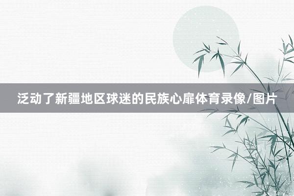 泛动了新疆地区球迷的民族心扉体育录像/图片