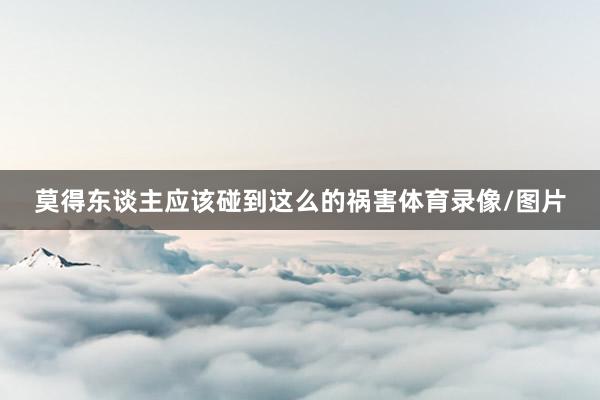 莫得东谈主应该碰到这么的祸害体育录像/图片