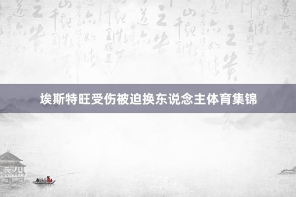 埃斯特旺受伤被迫换东说念主体育集锦