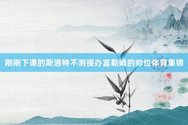 刚刚下课的斯洛特不测接办富勒姆的帅位体育集锦